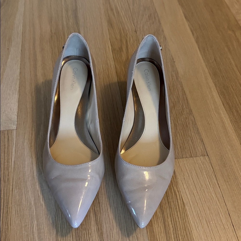 Calvin Klein Cream Pointed Toe Pumps